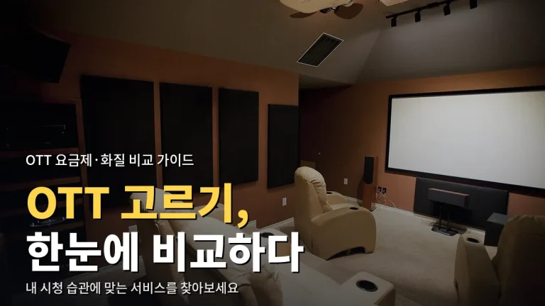 OTT 서비스 고르는 법 - 요금제·화질·동시접속 비교와 주소모음 활용